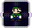 A charm of Luigi on a black background