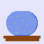 crystal ball with flashing dots inside