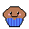 cute blinking muffin