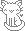 blank kitty with closed eyes and a heart to its right